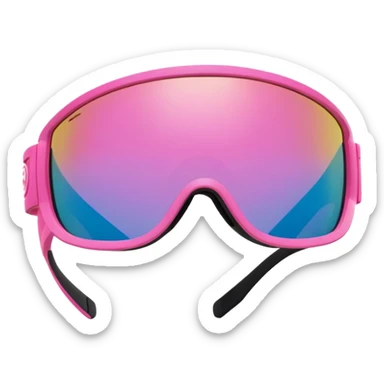 sporty pink shield visor sunglasses with extra chunky frame, athletic design, heavy-duty build, one-piece tinted lens sticker
