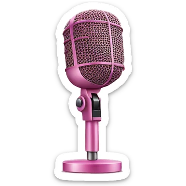 Microphone pink sticker