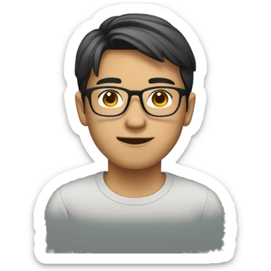 young-asian-man-with-glasses sticker