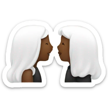 two white people kissing  sticker