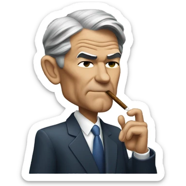 jerome powell smoking sticker
