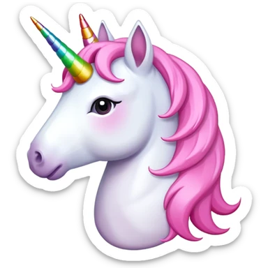 Unicorn with a bow sticker