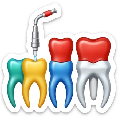 limas endodonticas, de color blanco, amarillo, rojo, azul, verde, negro sticker