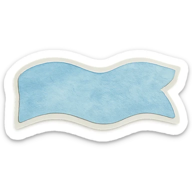soft pastel hand-painted watercolor brush stroke for borders with a blue hue sticker