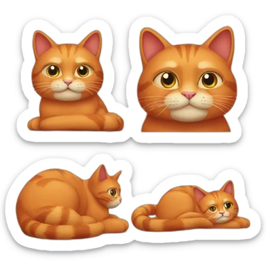 red cat sit sticker