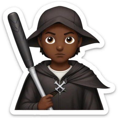 ASSASSIN GET A BAT ON HIS SHOULDER  sticker