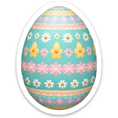 Pastel Pattern Easter Egg sticker