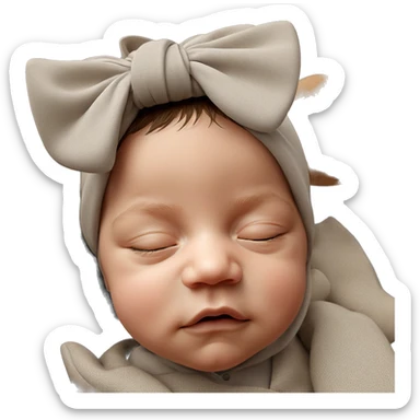realistic closed eyes portrait sticker