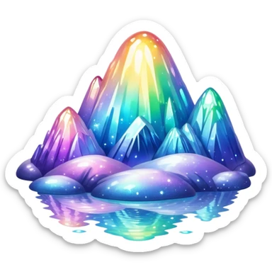 Iridescent big giant glistening glossy sparkly shiny glittery scenery  sticker