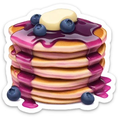 Blueberry pink pancakes  sticker