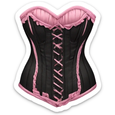 Corset black and pink  sticker