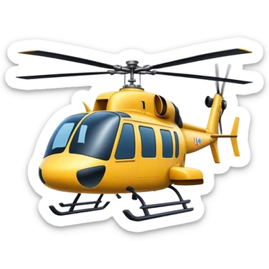Helicopter with a face sticker
