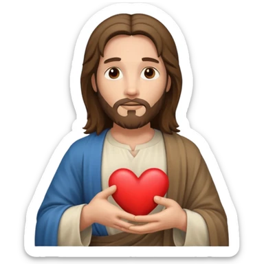 Jesus con un corazón en la mano sticker