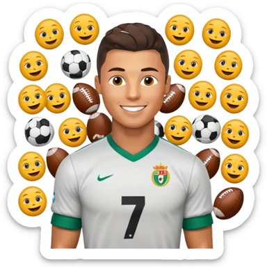 Cristiano Ronaldo football emojis sticker