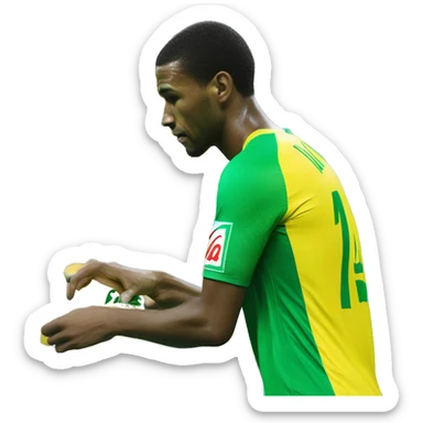 7up on hand of Brazil player sticker