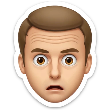 Macron choqué sticker