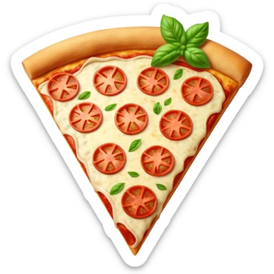 pizza Margherita slice (basil) sticker