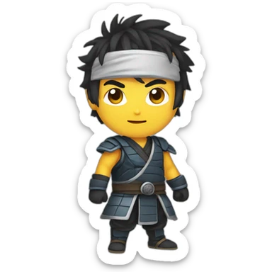 Male masterNinja anime style sticker