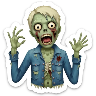 Singing Zombie sticker
