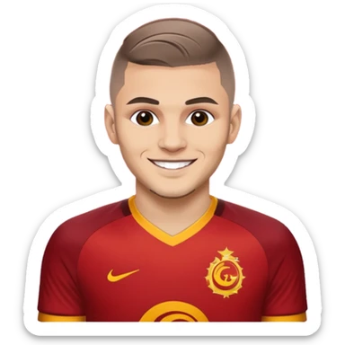 Mauro icardi Galatasaray formasıyla gol sevinci yapıyor sticker