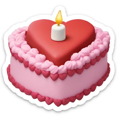 Heart shaped birthday cake  sticker