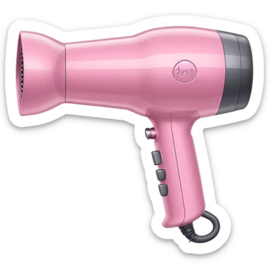 soft pink Dyson hair dryer sticker