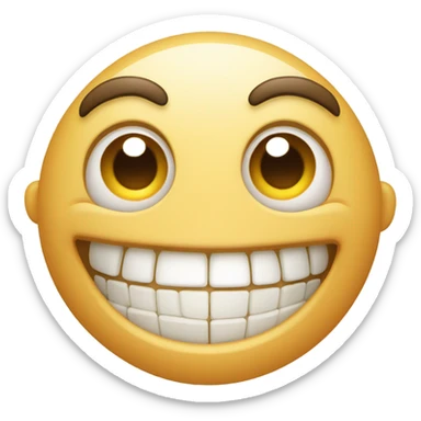 Silly smile sticker