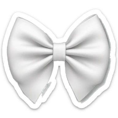 White Hair bow sticker