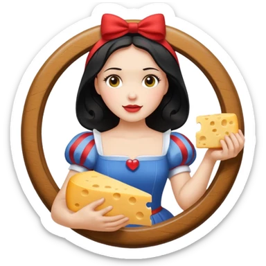 Disney Snow White with cheese sticker