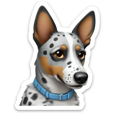 Grey spotted blue heeler sticker