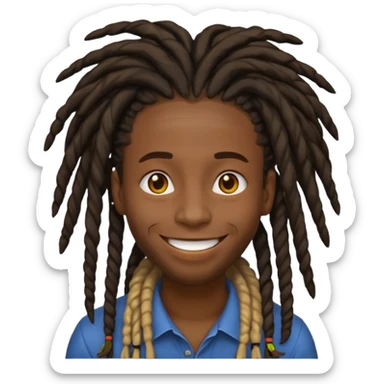 a black african with dreadlocks emoji sticker