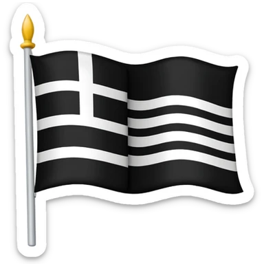 Emoji hermine du drapeau breton. Ne modifie par le design, je veux juste l'hermine en noir sticker