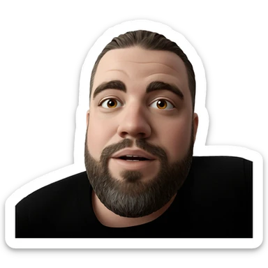 mature male portrait with beard sticker