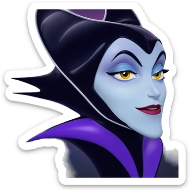 alien beauty with vibrant makeup sticker