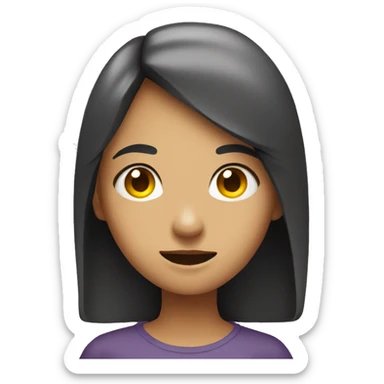 Girl shrugging with a smirk on face sticker