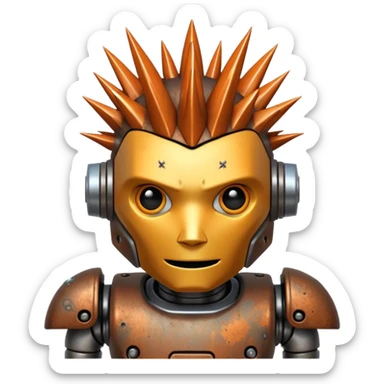 punk robot sticker
