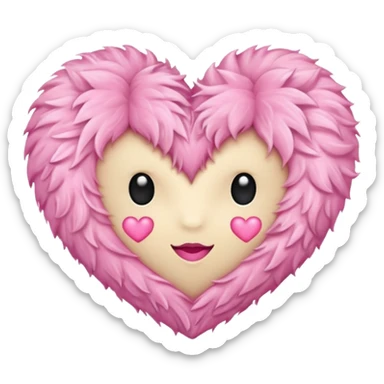 Coquette pink heart sticker