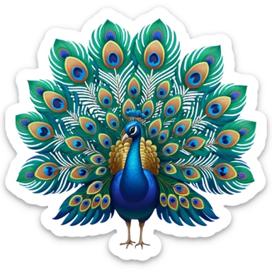 Hyperrealism, ultra detailed, vibrant Peacock Begonia, upclose view of feathers, transparent background  sticker