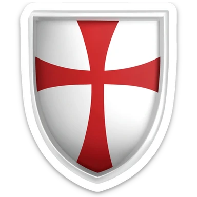 White knight templar cross sticker