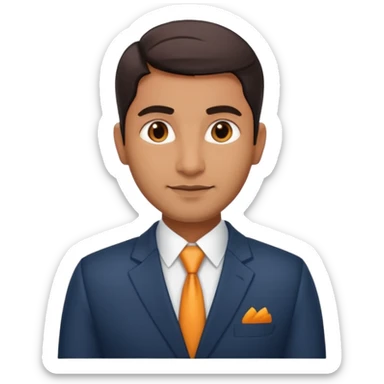 An Indian hard working hotel manager with handsome and attractive appearance. sticker