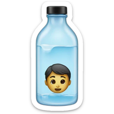 Boy's tears in a bottle sticker