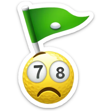 Golfer hitting a hole in one sticker