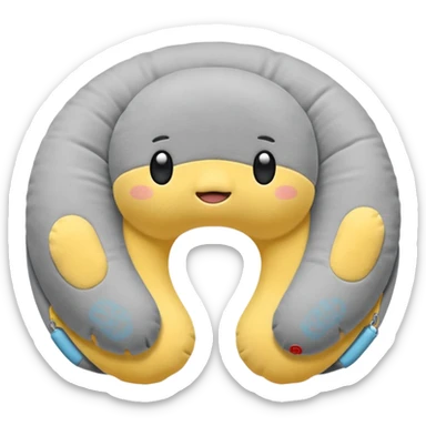A plush travel pillow with gentle cushioning that wraps comfortably around the neck. sticker