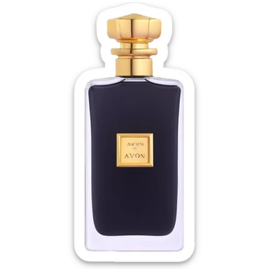 Elegant AVON perfume bottle with gold cap sticker