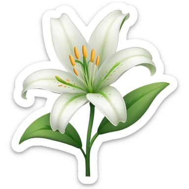Lily flower sticker
