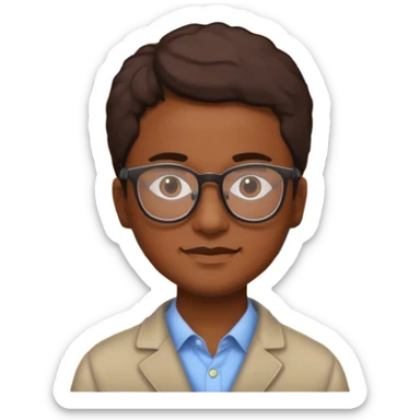 a single 2D line-drawn character + small bright shop sticker