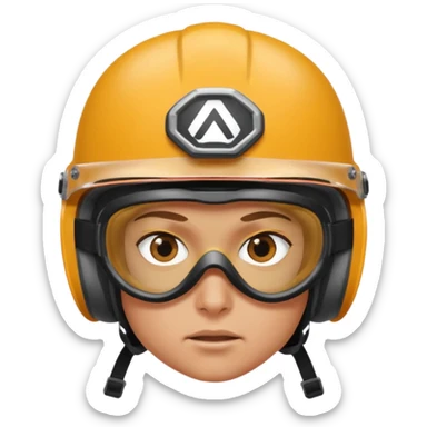 extreme sports lover face sticker