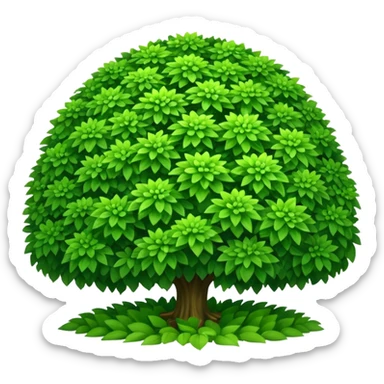 Large green bush sticker
