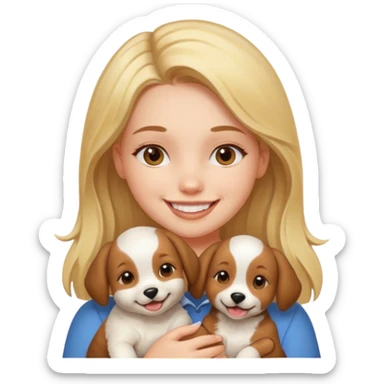 cachorrinho e sua dona  sticker