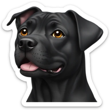 black staffy dog sticker